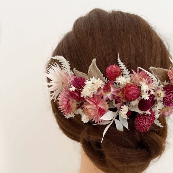 tocado de flores para novia hip&love