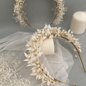 Diadema de flores para novia