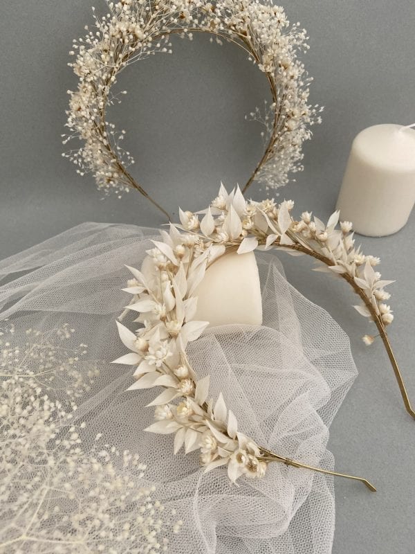 Diadema de flores para novia